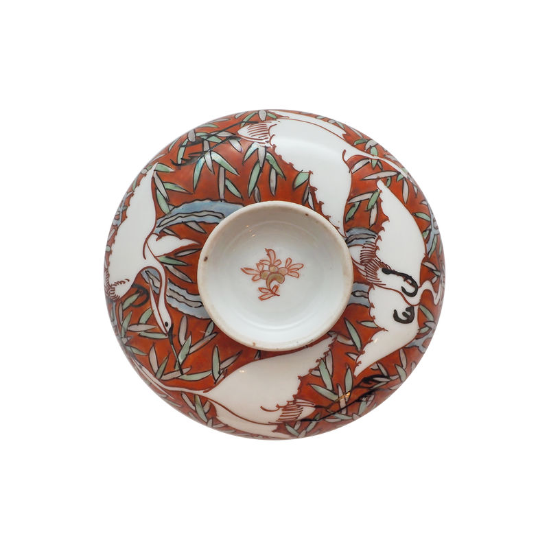 初代 矢口永寿 柿右衛門寫鷺抜奈良茶碗 – Gallery Nisui 初代 矢口永寿 柿右衛門寫鷺抜奈良茶碗 – Gallery Nisui