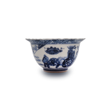 初代矢口永寿　青花磁麒麟見込猪口　10客揃　共箱