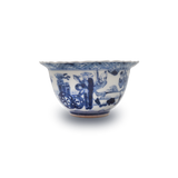 初代矢口永寿　青花磁麒麟見込猪口　10客揃　共箱