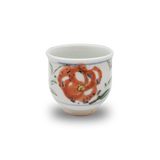 4代 須田菁華 赤絵花模様 湯呑&急須 セット