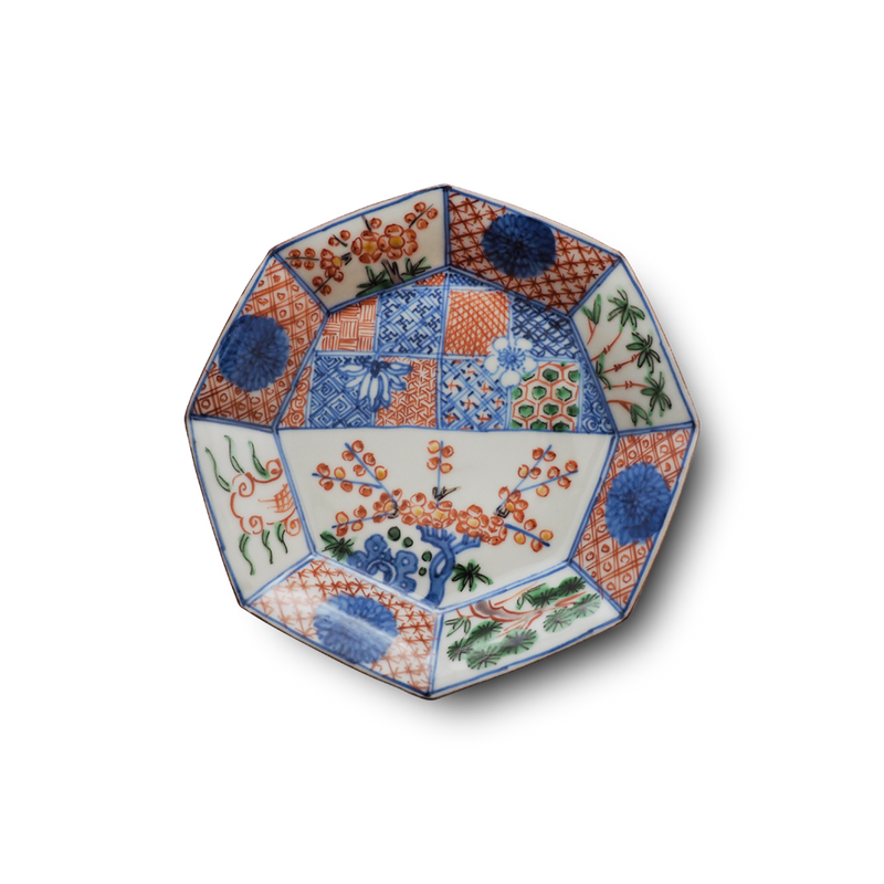 4代須田菁華 色絵祥瑞松竹梅皿