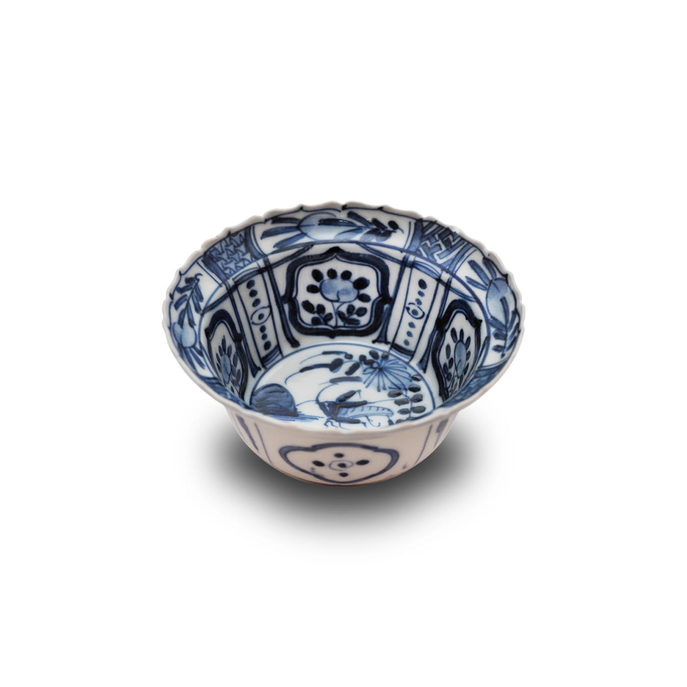 高橋道八 染付芙蓉手向付 – Gallery Nisui