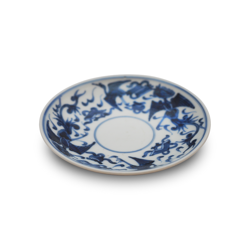 平安清豊 染付鳳凰文小皿