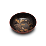 七々草模様本金蒔絵木皿