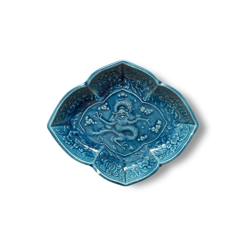 珉平焼菱形皿 (青・大) – Gallery Nisui 珉平焼菱形皿 (青・大) – Gallery Nisui