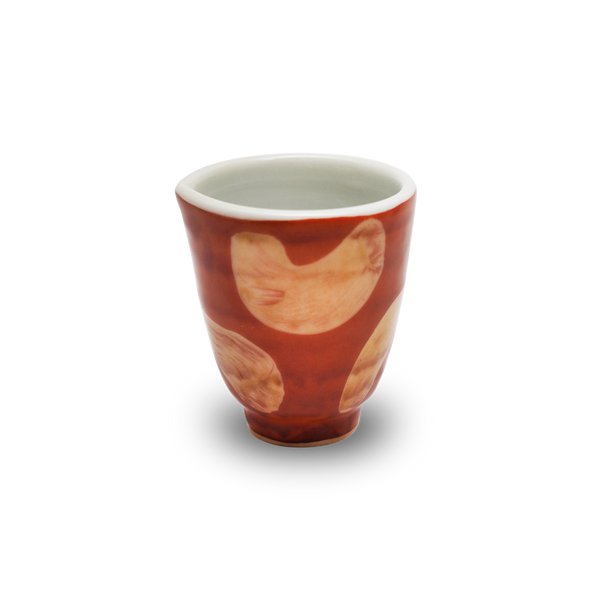 4代須田菁華 　赤絵金字猪口