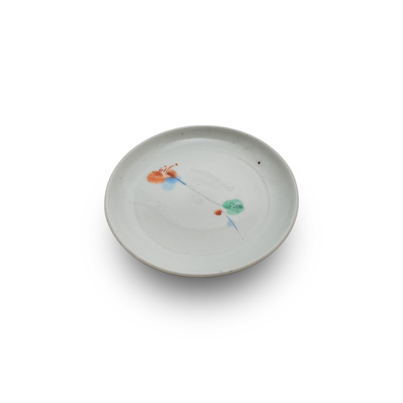 4代須田菁華  色絵梅文皿