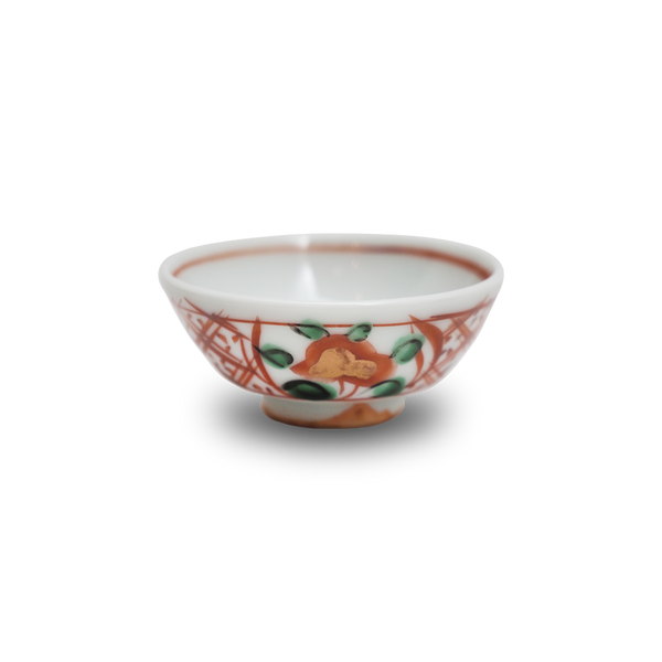 4代須田菁華 　赤絵金襴手猪口
