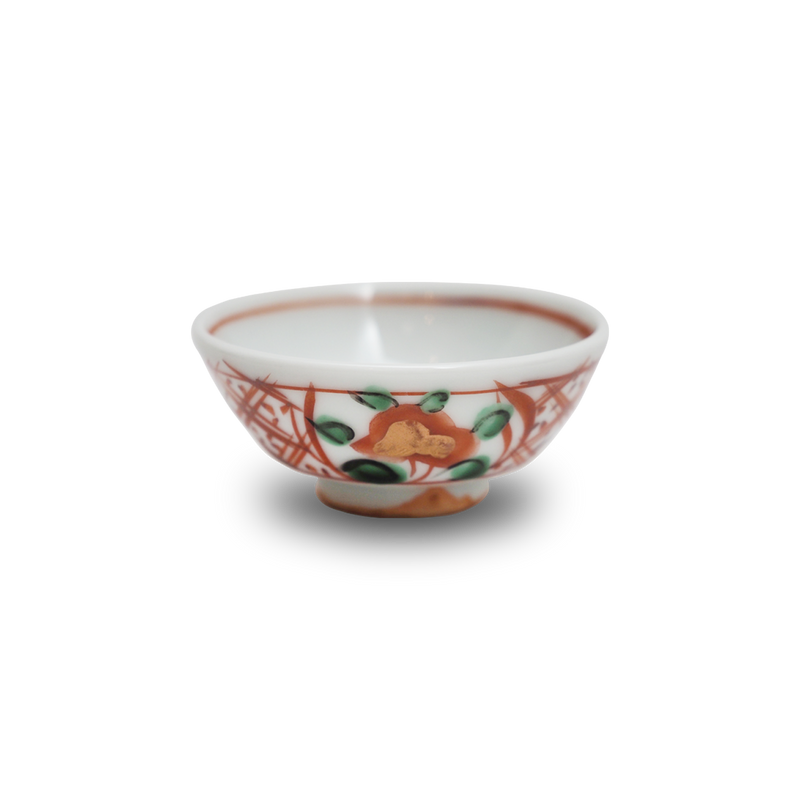 4代須田菁華 　赤絵金襴手猪口