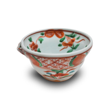 4代須田菁華   赤絵赤玉花文片口鉢