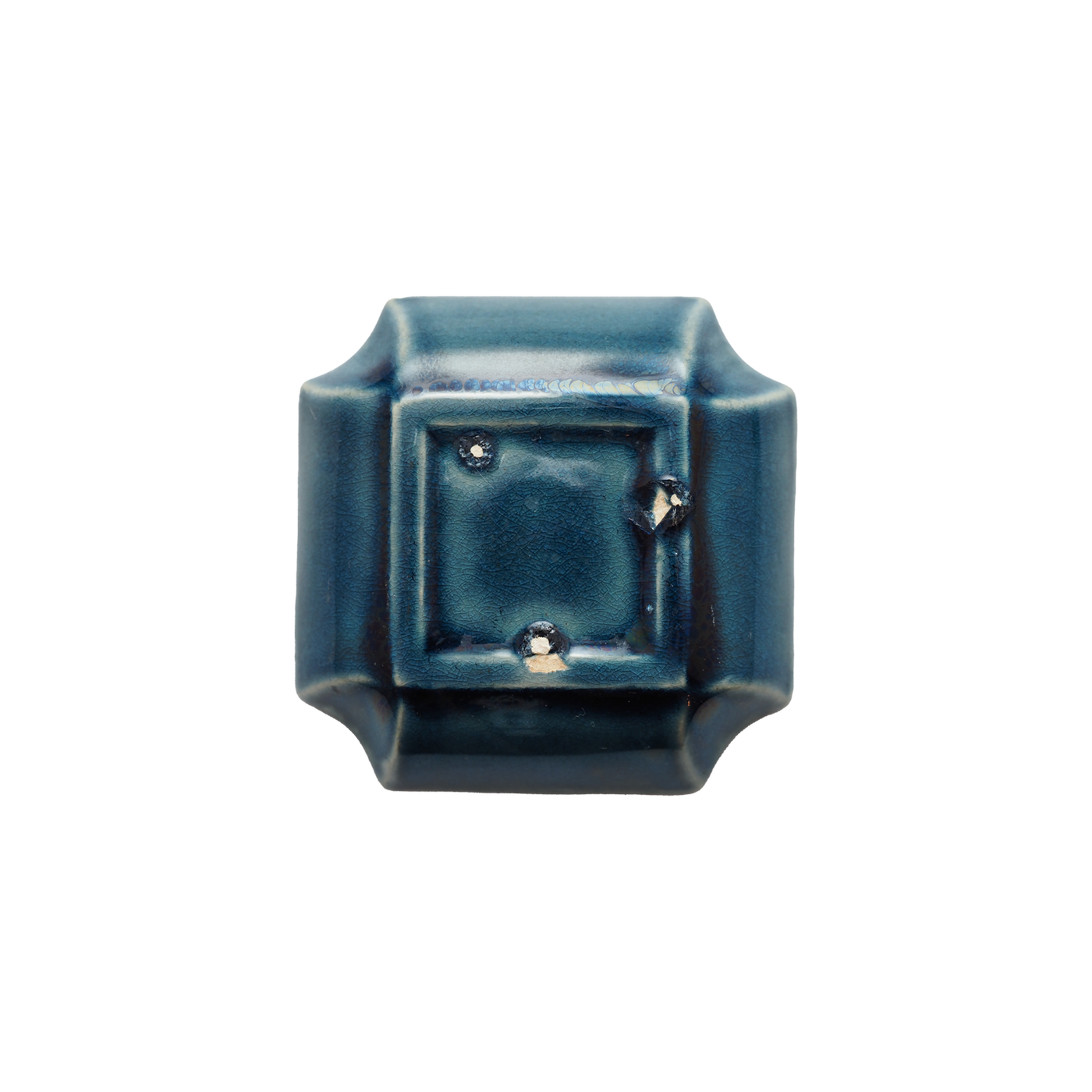 珉平焼四角小皿 (青・花) – Gallery Nisui 珉平焼四角小皿 (青・花) – Gallery Nisui