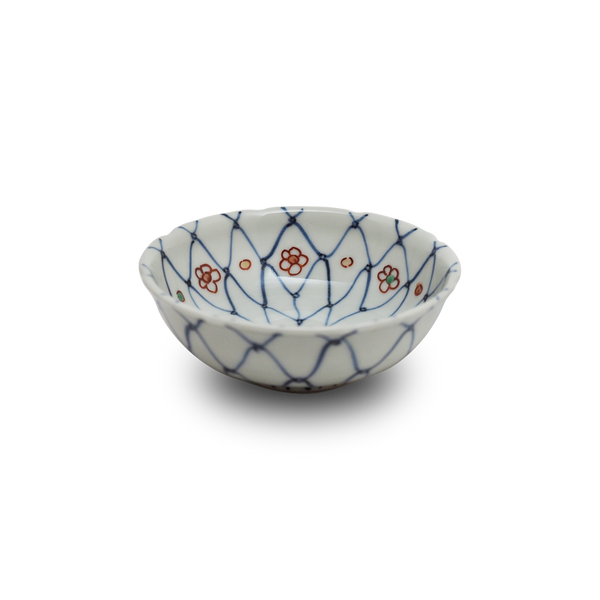 4代須田菁華  天啓赤絵網文小鉢