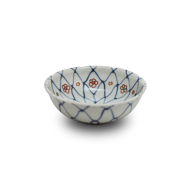4代須田菁華  天啓赤絵網文小鉢
