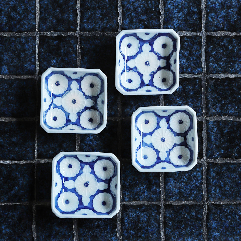 明治大正 染付花文小皿 – Gallery Nisui
