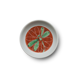 4代須田菁華 赤絵トンボ絵小皿