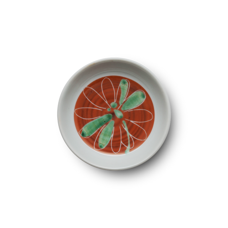 4代須田菁華 赤絵トンボ絵小皿