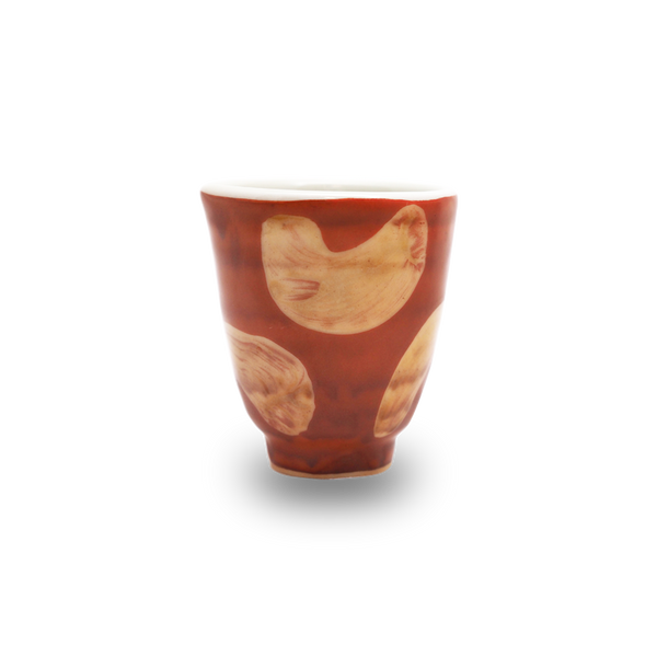 4代須田菁華 　赤絵金字猪口