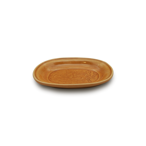 珉平焼き 明平焼き 龍紋図 楕円形 淡路焼 菓子皿 豆 珉平焼き 明平焼き 龍紋図 楕円形 淡路焼 菓子皿 豆