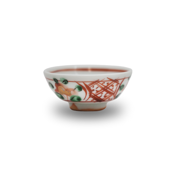 4代須田菁華 　赤絵金襴手猪口
