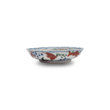 4代須田菁華  万暦赤絵龍文皿
