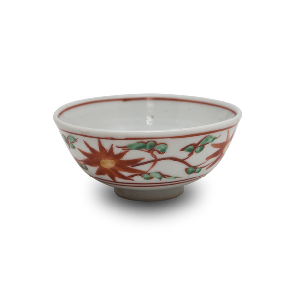 4代須田菁華 赤絵花文向付