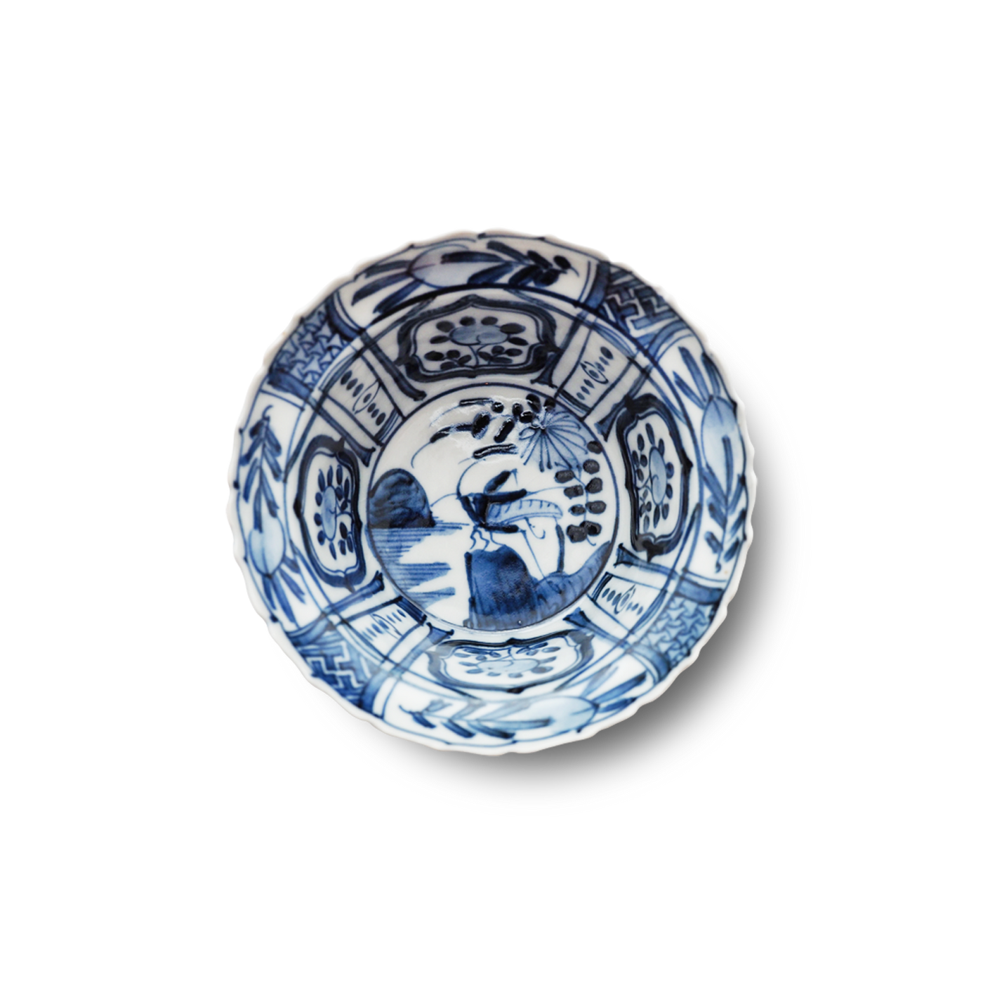 高橋道八 染付芙蓉手向付 – Gallery Nisui