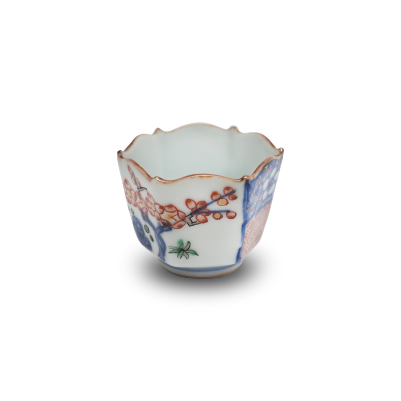 4代須田菁華 色絵祥瑞六角小鉢