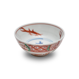 4代須田菁華   赤絵寿字小鉢