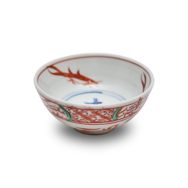 4代須田菁華   赤絵寿字小鉢