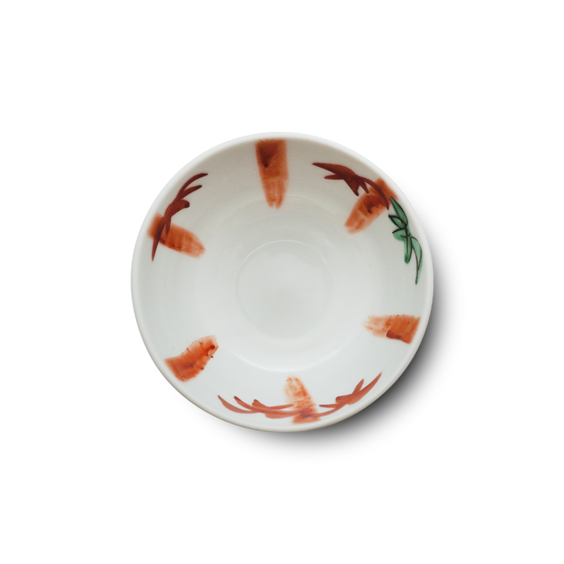 4代須田菁華   赤絵竹図小鉢