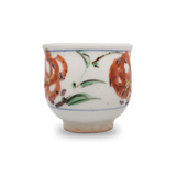 4代 須田菁華 赤絵花模様 湯呑&急須 セット