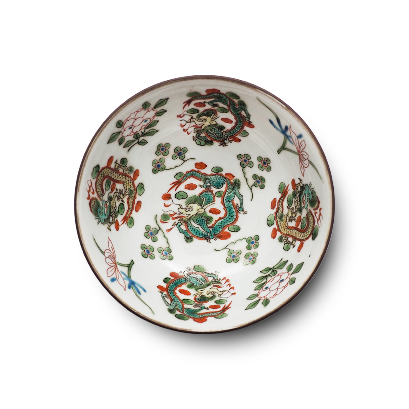 幕末～明治　赤絵　徳利　送料込み 幕末明治 南京赤絵写 龍文様向付 – Gallery Nisui