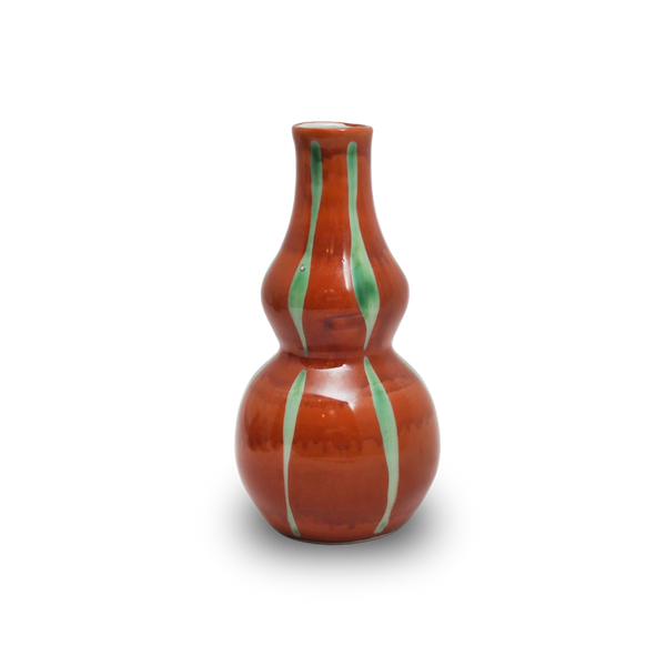 4代須田菁華    赤絵徳利