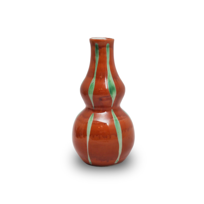 4代須田菁華    赤絵徳利