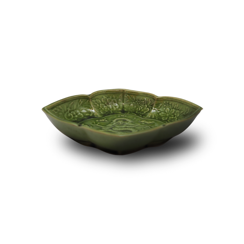 珉平焼菱形皿 (緑・大) – Gallery Nisui 珉平焼菱形皿 (緑・大) – Gallery Nisui