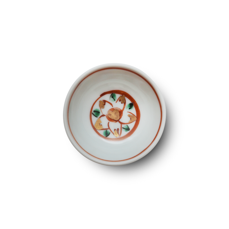 4代須田菁華 　赤絵金襴手猪口
