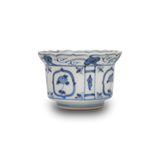 明治大正 染付輪花小鉢