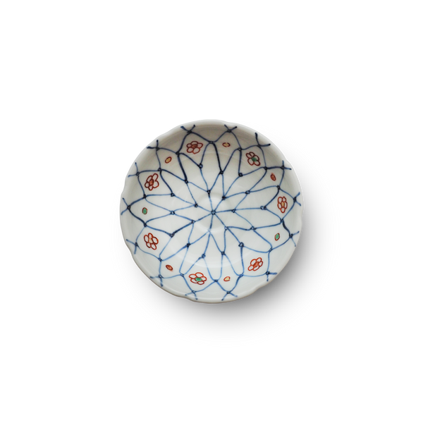 4代須田菁華  天啓赤絵網文小鉢