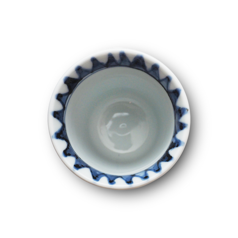 4代須田菁華 染付梅文湯呑