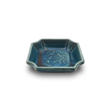 珉平焼四角小皿 (青・花) – Gallery Nisui 珉平焼四角小皿 (青・花) – Gallery Nisui