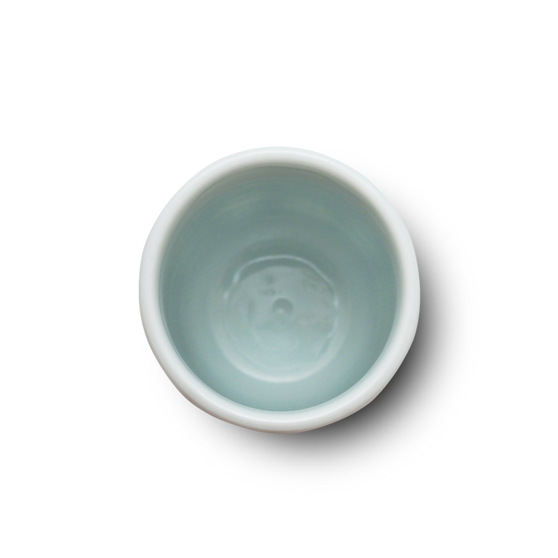 4代須田菁華 染付市松文湯呑