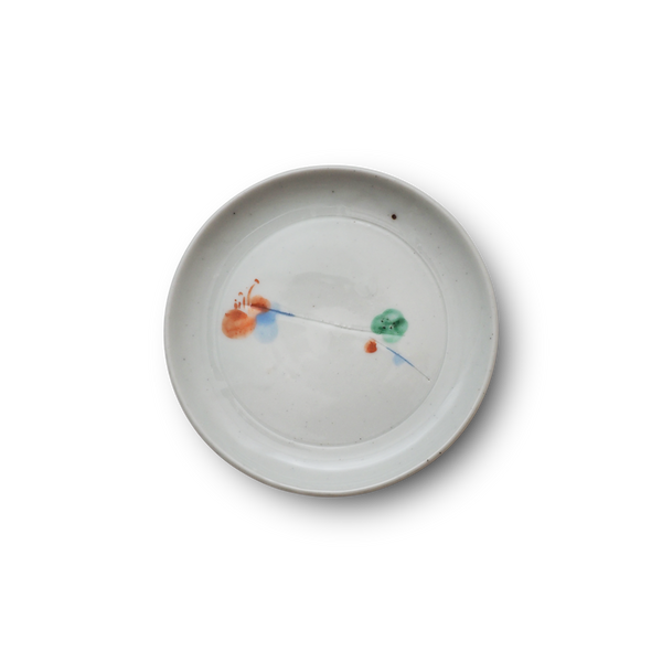 4代須田菁華  色絵梅文皿