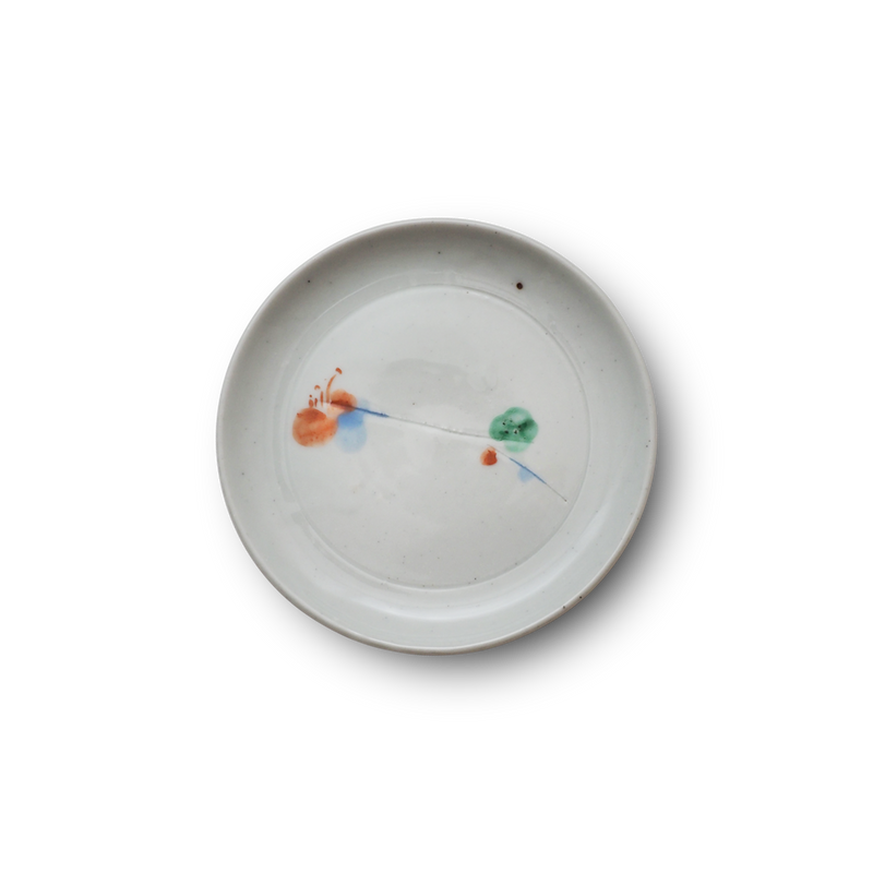 4代須田菁華  色絵梅文皿