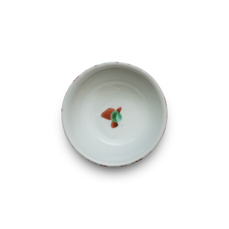 4代須田菁華    赤絵線文高盃