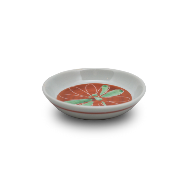 4代須田菁華 赤絵トンボ絵小皿
