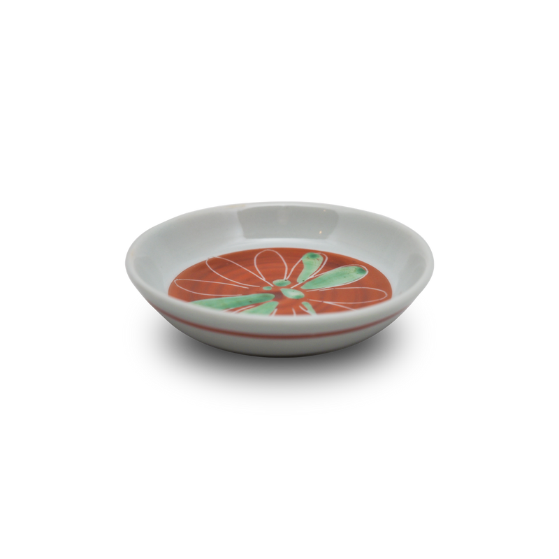 4代須田菁華 赤絵トンボ絵小皿
