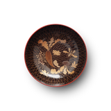 七々草模様本金蒔絵木皿