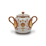 叶松谷 赤絵瓔珞文 シュガーポット