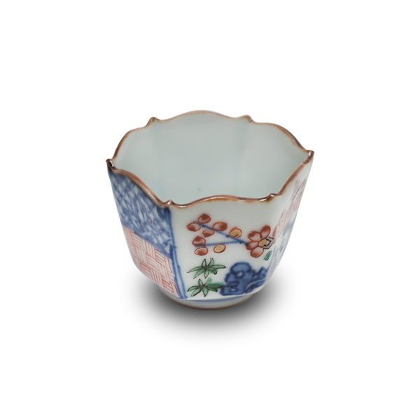 4代須田菁華 色絵祥瑞六角小鉢