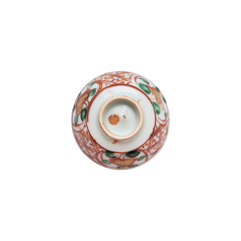 4代須田菁華 　赤絵金襴手猪口